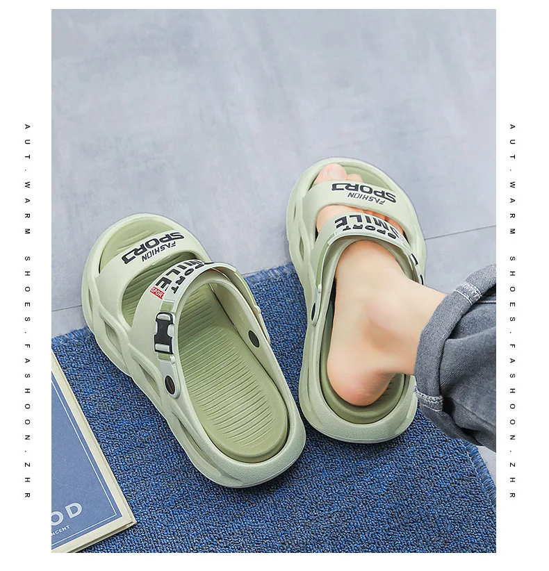 Herren-Sommer-Outdoor-Sandalen – Rutschfeste, geruchsabweisende Freizeit- und Fahrersandalen, ultraweiche Cloud-Comfort-Strandslipper für Herren – Detail 12
