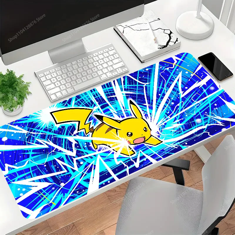 1PC Kawaii P-pokemon antypoślizgowa podkładka pod mysz odpowiednia do komputerów biurowych laptopy e-sportowe podkładki na biurko XXL klawiatura