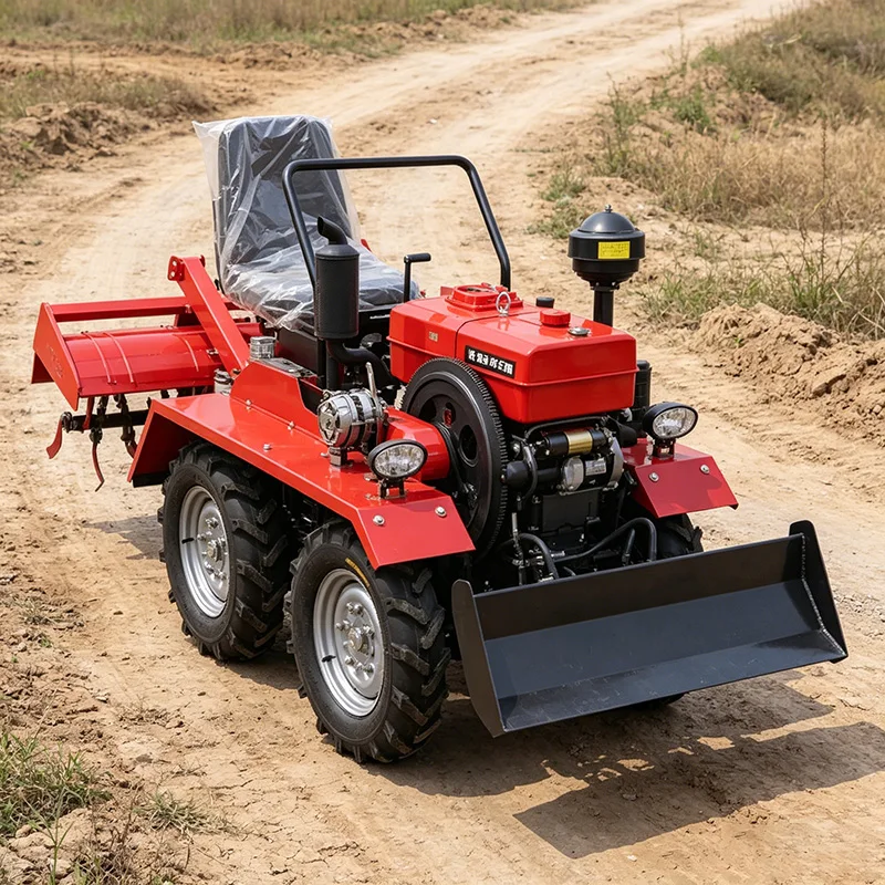 

Customized Upgraded Cultivator, 4‑Wheel Drive High‑Power Four‑Wheel Tractor, Rotary Tiller, High‑Efficiency Plowing Machine