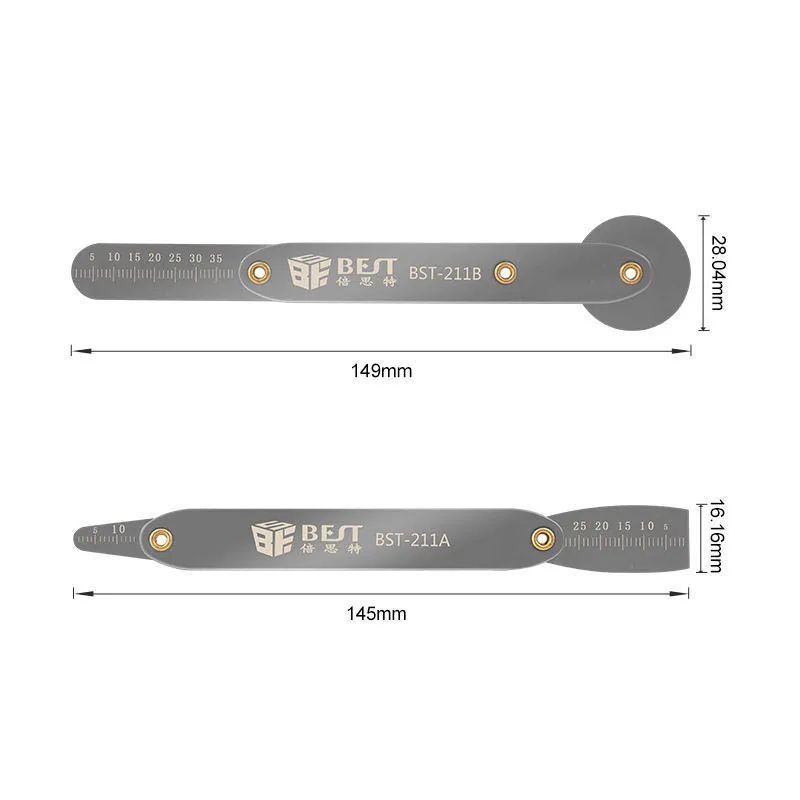 BST-211A/B strumento universale per la riparazione del telefono cellulare strumento per smontare il metallo Crowbar Set di attrezzi manuali per telefono con leva in acciaio metallico