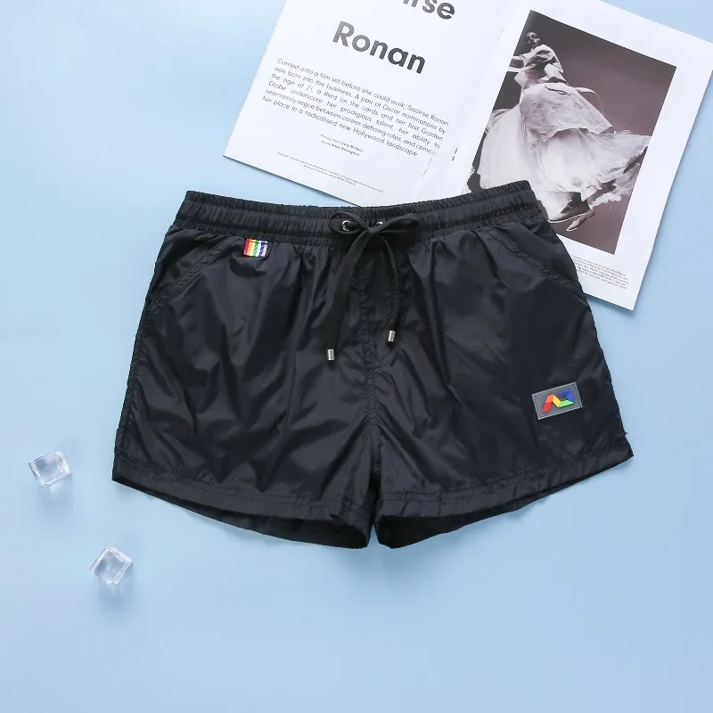 

2026Men's boxer fitness shorts running sports three-point pants beach pants men's blue swimming trunks men's AD4-M331