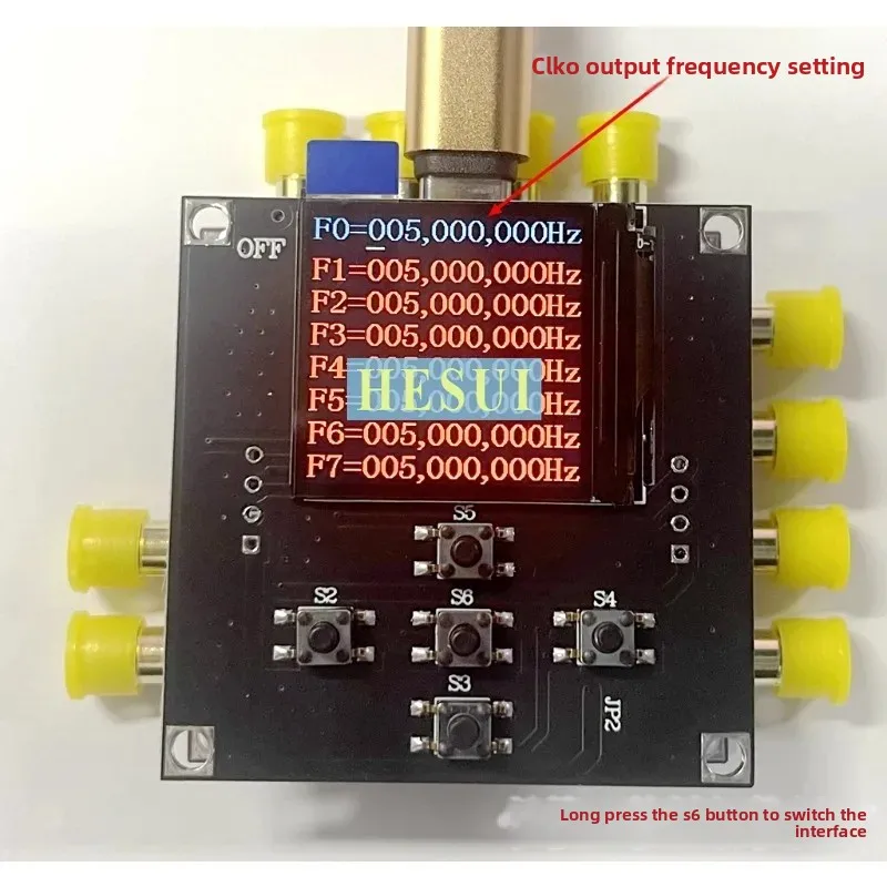 Si5351B module 2.5KHz - 200MHz Variable frequency 8-channel RF Clock signal source module RF Clock signal generator module board