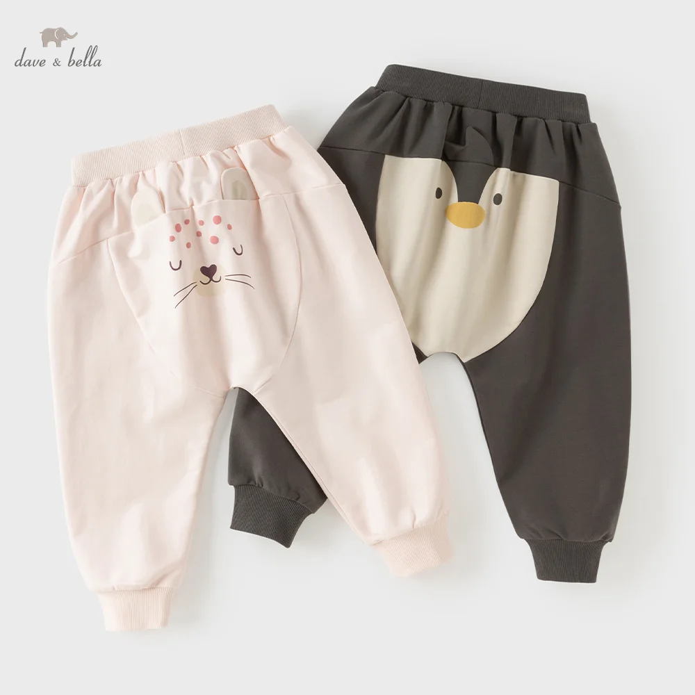 Dave Bella Trousers Clothing For Kids' Knitwear Autumn Girl Boy's Pant Aged 4 To 6 Children's Cute Cartoon Soft Pocket DB3262828