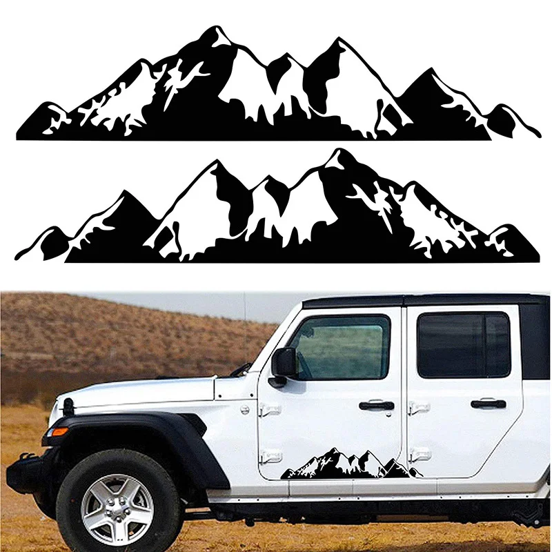 

Car stickers mountain decals car door snow mountain pattern decoration for SUV truck off-road vehicles universal