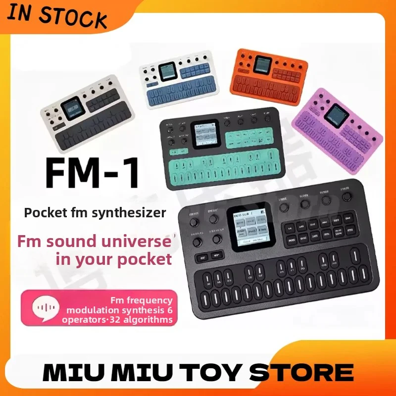 M-Vave Fm-1 Portable Fm Synthesizer 6-Operator 32-Algorithm 128 Presets Built-In Speaker Bluetooth Midi 12h Battery Holiday Gift