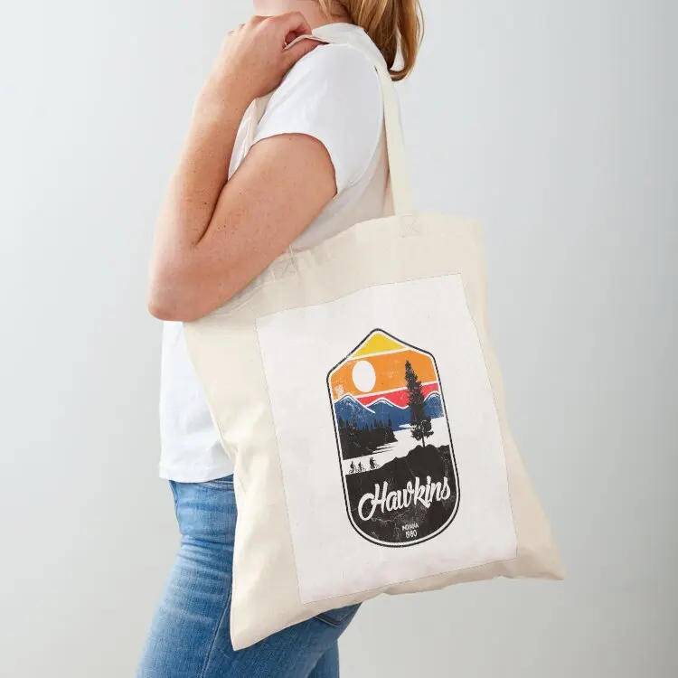 

Hawkins Indiana Vintage 80's TV Series Tote Bag canvas tote canvas tote bags Canvas shopper bags