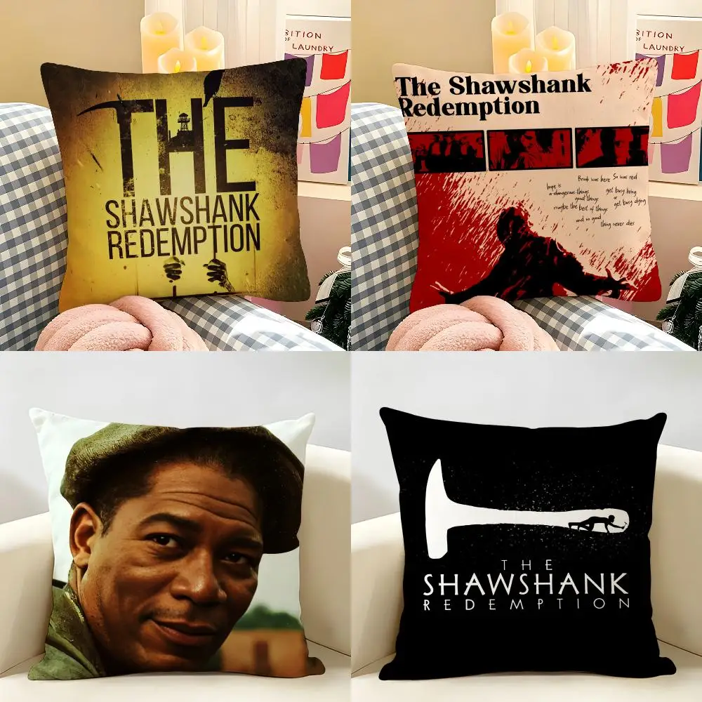 Housse de coussin The S-Shawshank Redemption en lin naturel, impression double face, pour canapé, décoration de la maison