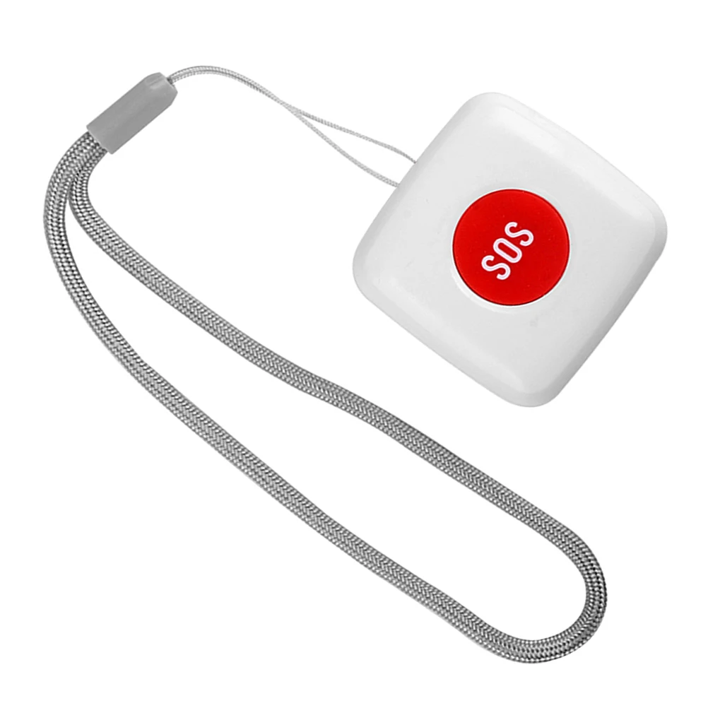 

Wireless Sos Emergency Button Remote Call Caregiver Pager Fall Alarm For Elderly Patient Disabled Pregnant White Device