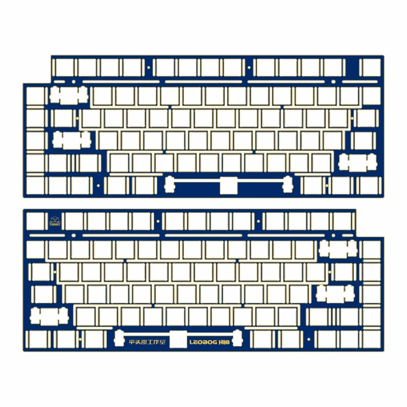 Leobog-Placa de posicionamiento ranurada Hi8, placa de posicionamiento personalizada, núcleo negro, inmersión dorada FR4, accesorios para teclado mecánico