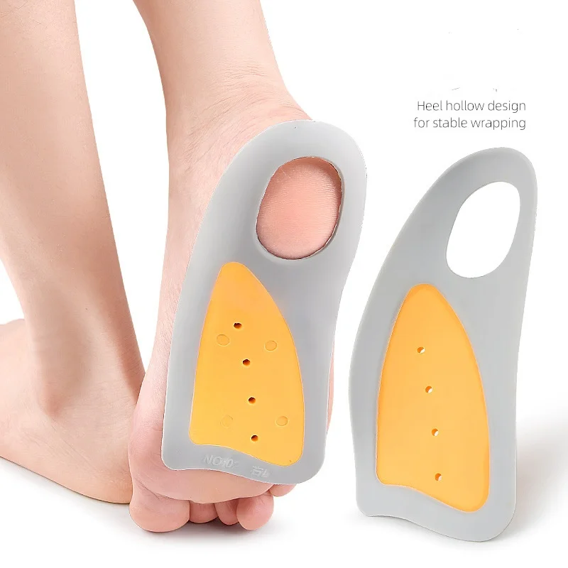 Two-color Arch Half pad, Flat Arch Support insole, Foot outward-turned, inward-shaped, XO-shaped Leg Arch Support Half Pad
