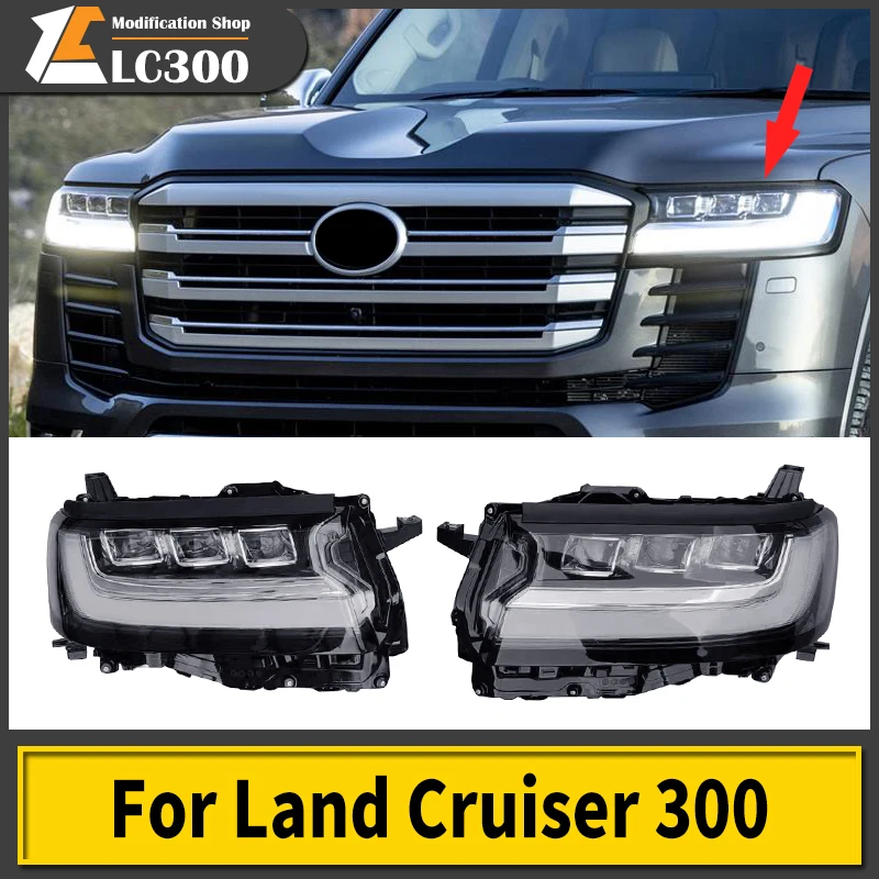 For Toyota Land Cruiser 300 LC300 J300 2022 LED DRL Headlight Modification Accessories Exterior upgraded parts body kit Tuning