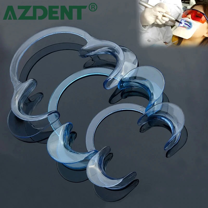 AZDENT Dental C –Shape Cheek Retractor Teeth Whitening Mouth Lip Opener Spreader Orthodontic Tool for Dentists