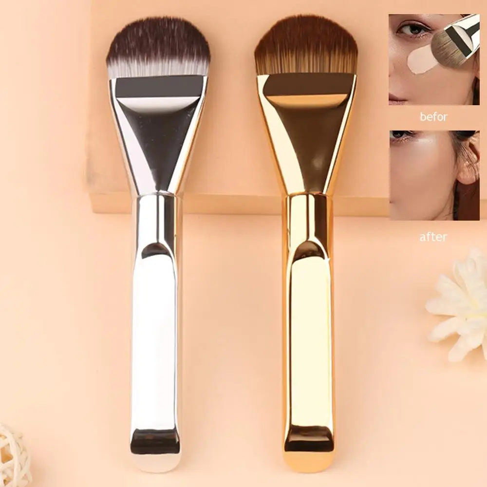 便利なフラットブラシ 小さなコンシーラーブラシ ファンデーションアイテム 超薄型ソフトヘア フェイスマスクアプリケーター ブレンディングメイクアップツール