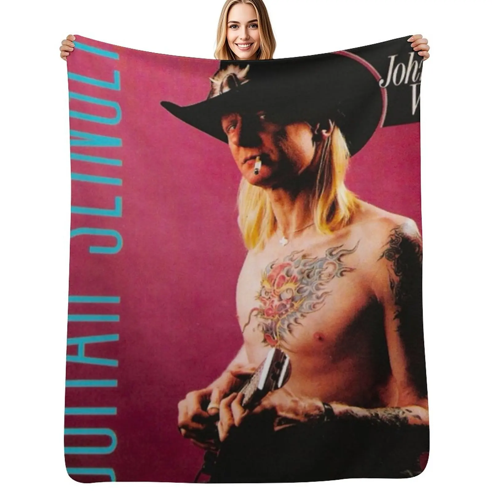 Johnny Winter - Guitar Slinger. Throw Blanket Multi-Purpose Luxury Brand Soft Beds Baby Blankets For Bed Blankets