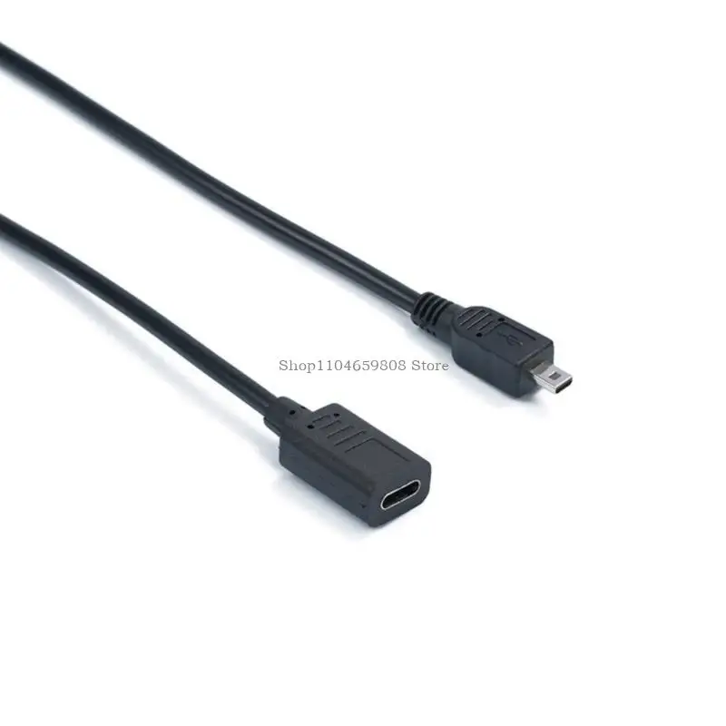 

USB Type C to Mini USB 8Pin OTG Cable Data Converter for Digital Cameras