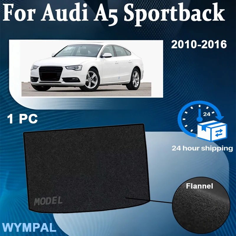 

Замшевые коврики в багажник автомобиля для Audi A5 Sportback 2010-2016, полиэстеровые фланелевые коврики для хранения вещей, аксессуары, черные
