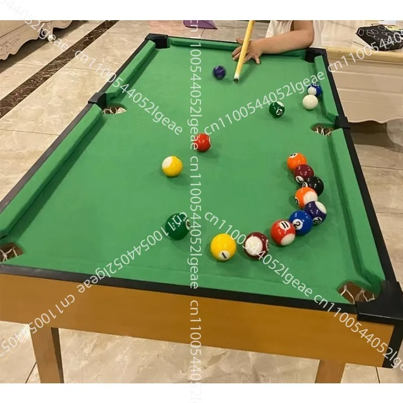 Portable Mini Tabletop Crate Billiards Set Solid Wood Legs Includes Games Bats Chalk Brushes Triangles Custom Size Billiards