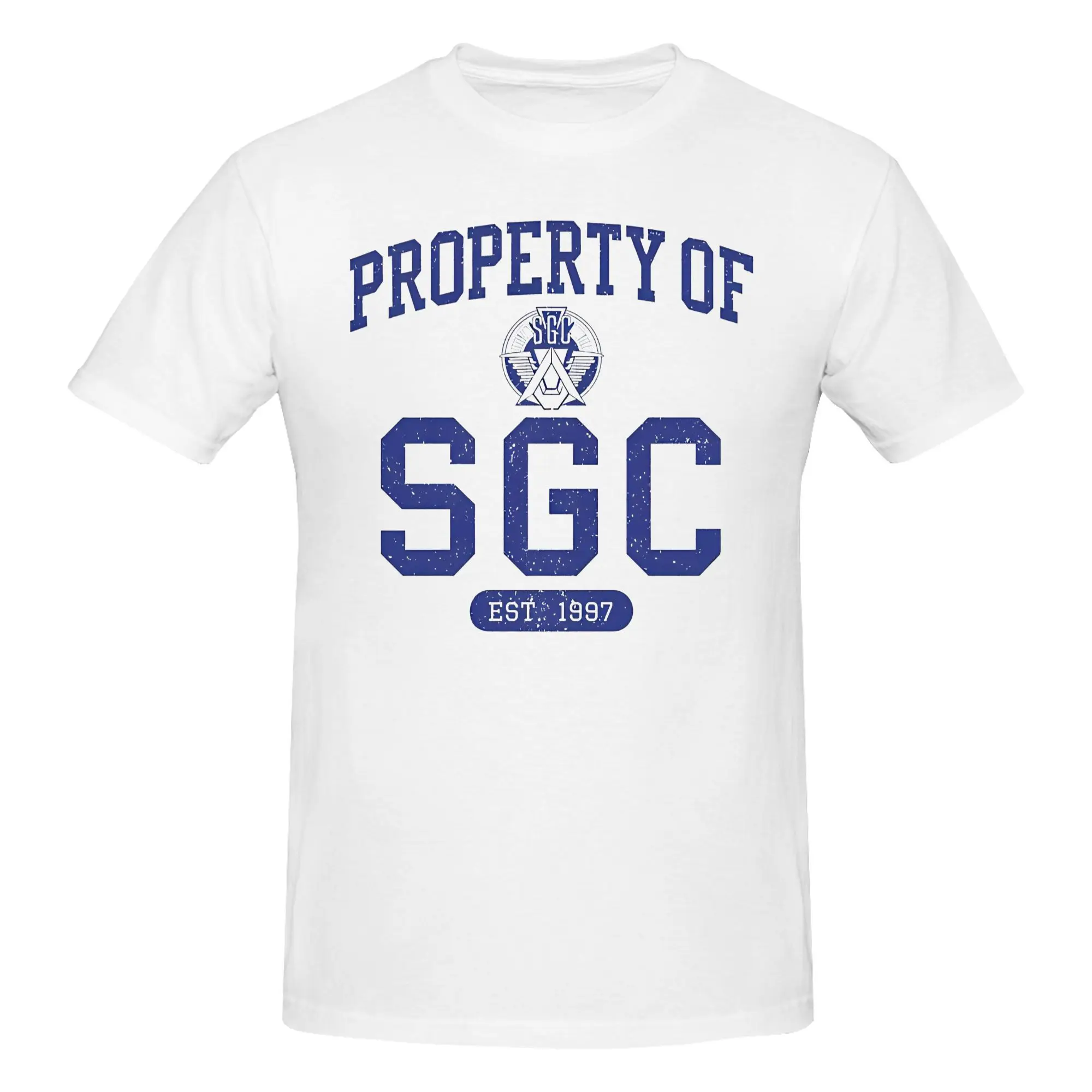 Funny Property Of SGC Stargate Command T Shirt Men Round Neck Short Sleeve Tops  Cotton Summer Top Tee