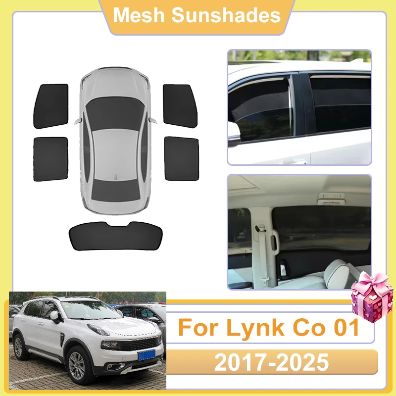 

For Lynk Co 01 Accessories GX6 Geely CX11 2017-2025 Car Window Mesh Sun Shades Cover Anti UV Visors Heat light Shield Net Baffle