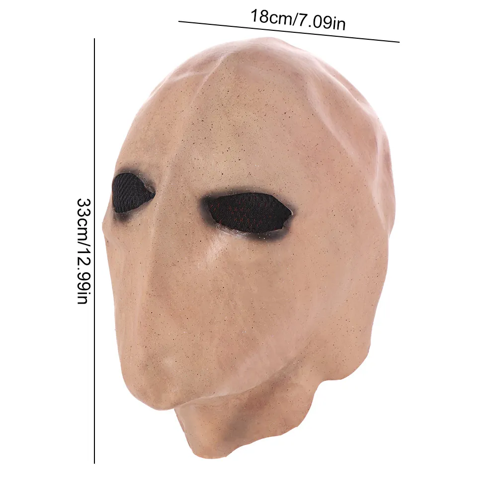 Máscara de Slenderman sin Rostro para Halloween, Disfraz, Casco de Látex con Calavera de Extraterrestre No Tóxico, Accesorios de Cosplay Realistas en 3D para Fiestas