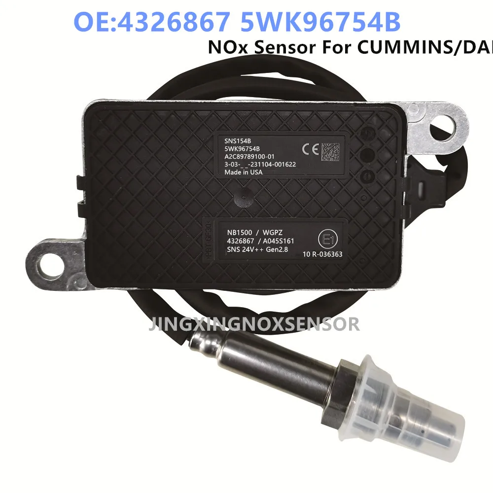 

4326867 5WK96754B 5WK96754C Original NEW Nitrogen Oxygen Nox Sensor For Cummins DAF Truck Parts 24V