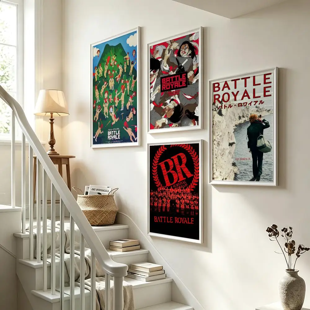 movie Battle Royale Poster Poster HD Waterproof Self-adhesive Art Print Wall Decor for Bedroom Living Room Gift