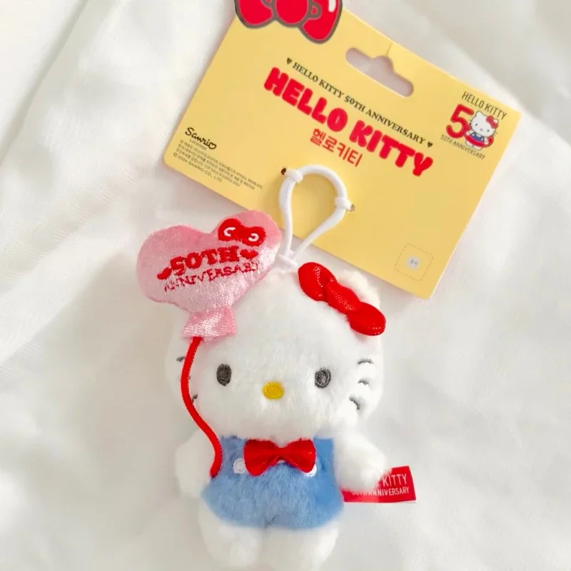 Cartoon Sanrio Hello Kitty Plush Doll Keychain Toys Cute Anime Portable KT Car Key Ring Fashion Backpack Pendant Holiday Gifts