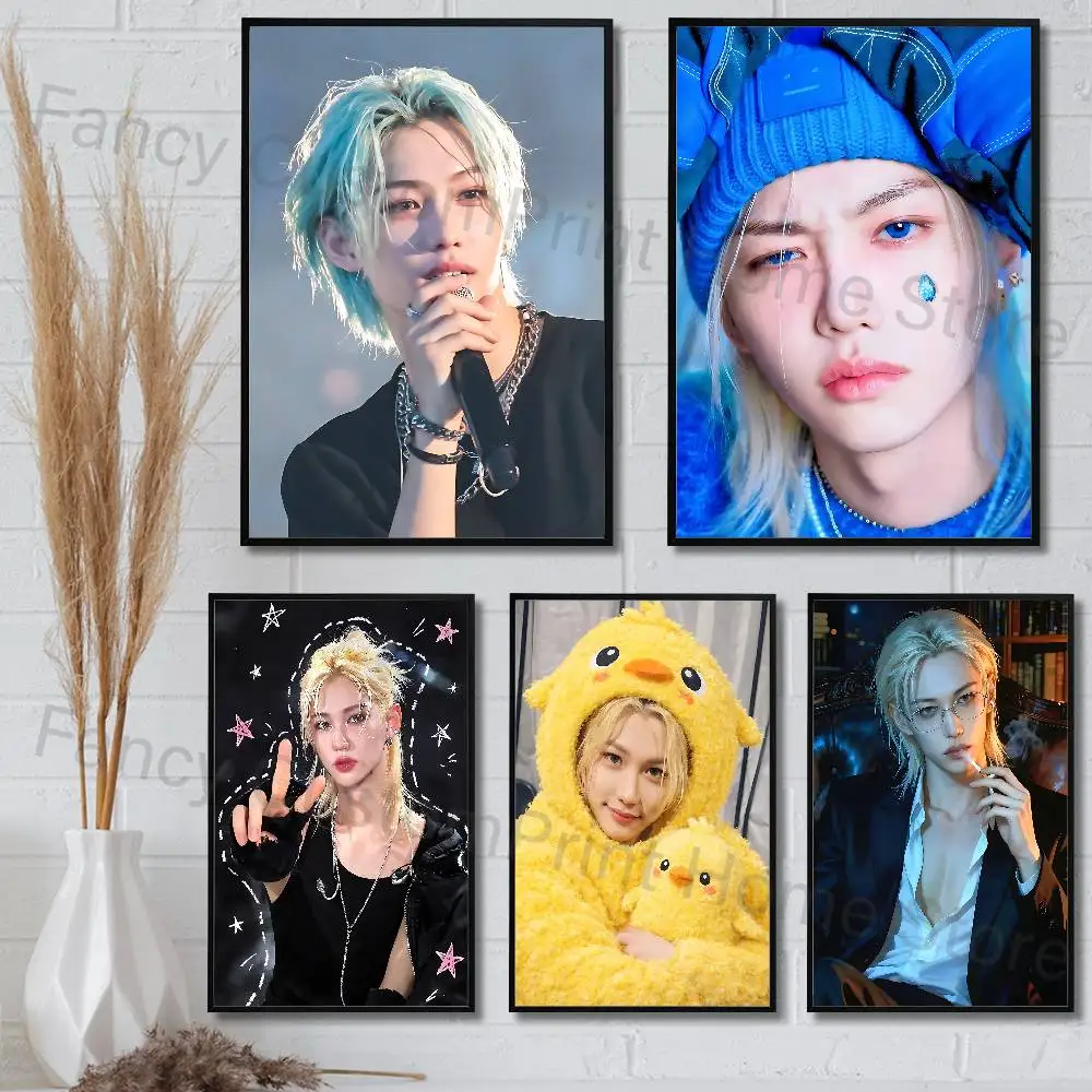 

Singer F-Felixs L-Lee S-SKZ Poster HD Art Sticky Wall Waterproof Home Living Room Bedroom Bar Aesthetic Decoration