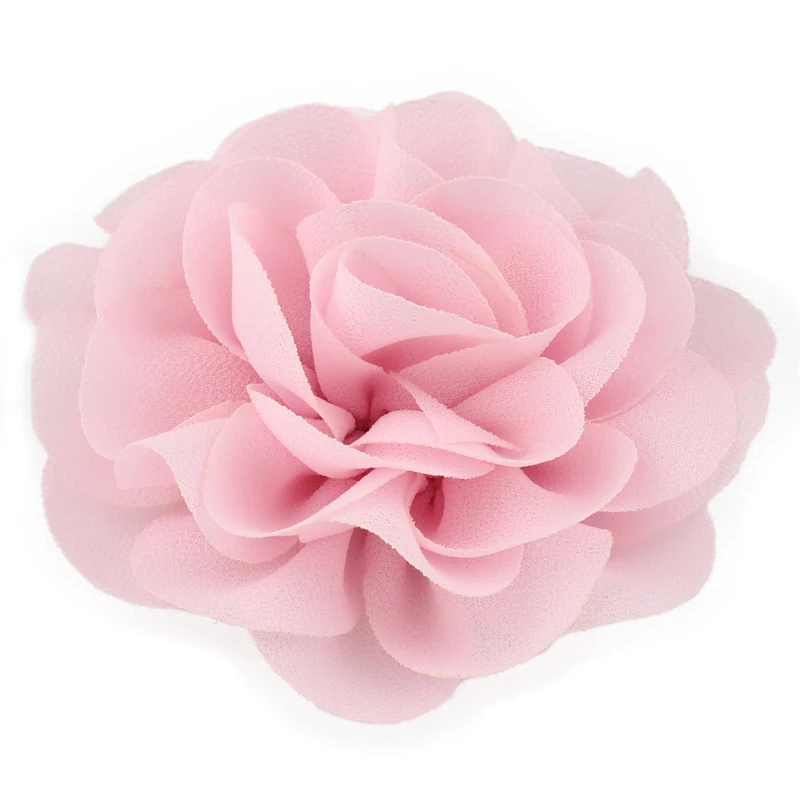 120pcs/lot 20colors 8.5cm Chiffon Petals Poppy Artificial Rolled Rose Fabric Flowers For wedding Bridal Bouquets Decoration