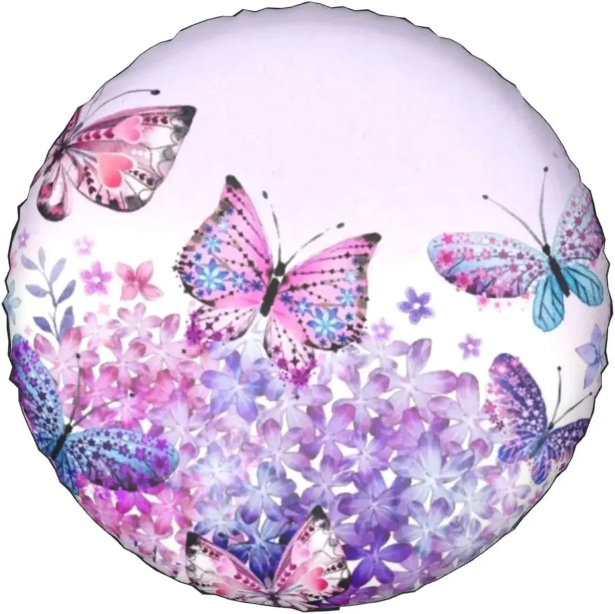 Beautiful Purple Butterfly Art Printed Spare Tire Cover Waterproof Tire Wheel Protector for Car Truck SUV Camper Trailer Rv 14