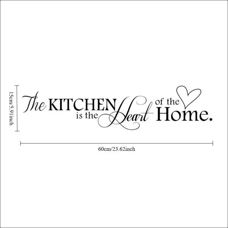 3Pcs Kitchen Dining Love Motto Kitchen Finely Carved Wall Sticker Decorative Painting