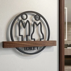 Men's and Women's Bathroom Sign Creative Toilet Door Sign High-grade Hotel Office Public Toilet Sign Logo Prompt Signage