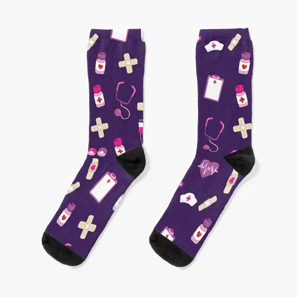 

Cute Hospital Medical pattern Gift for nurses Socks kids with print Women Socks Men's