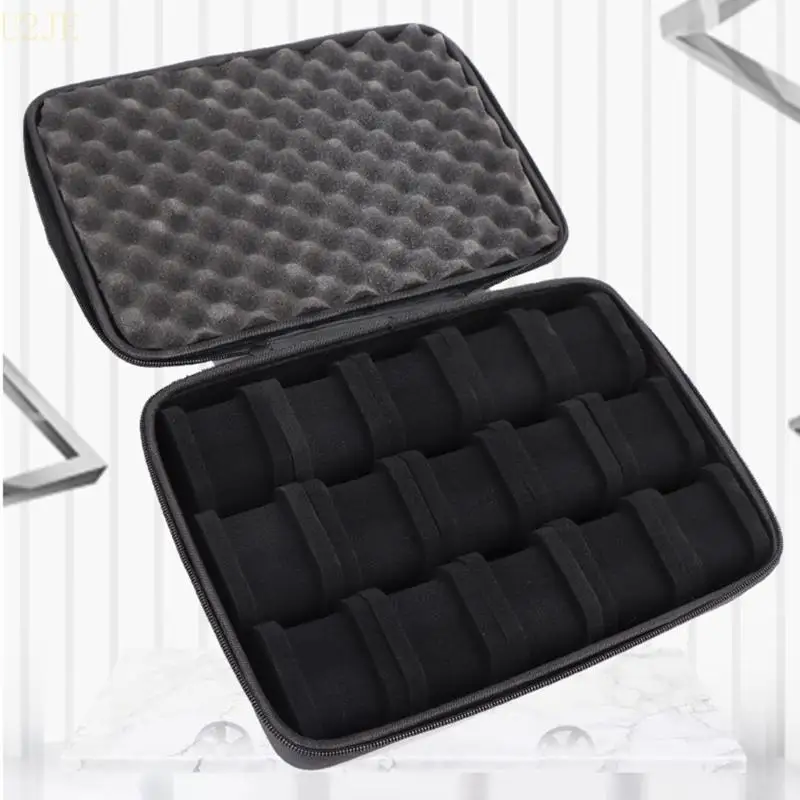 U2JE Watch Display Case Case Caseproof 15 منظمي فتحات القمار