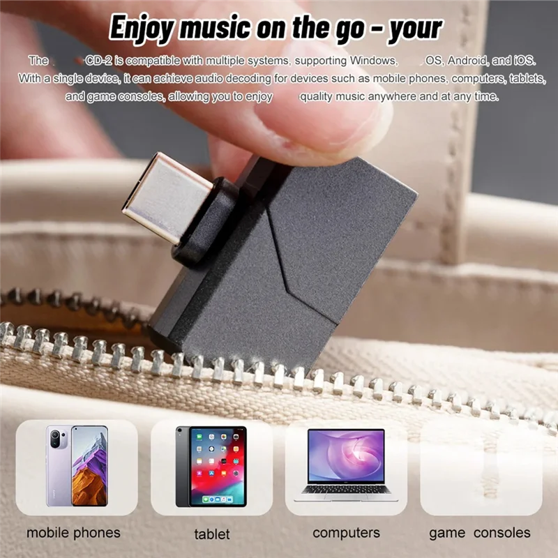 

Headphone Small Tail Decoder DAC Audio Hifi Earphone Decoder Headphone Amplifier For Android AN01R