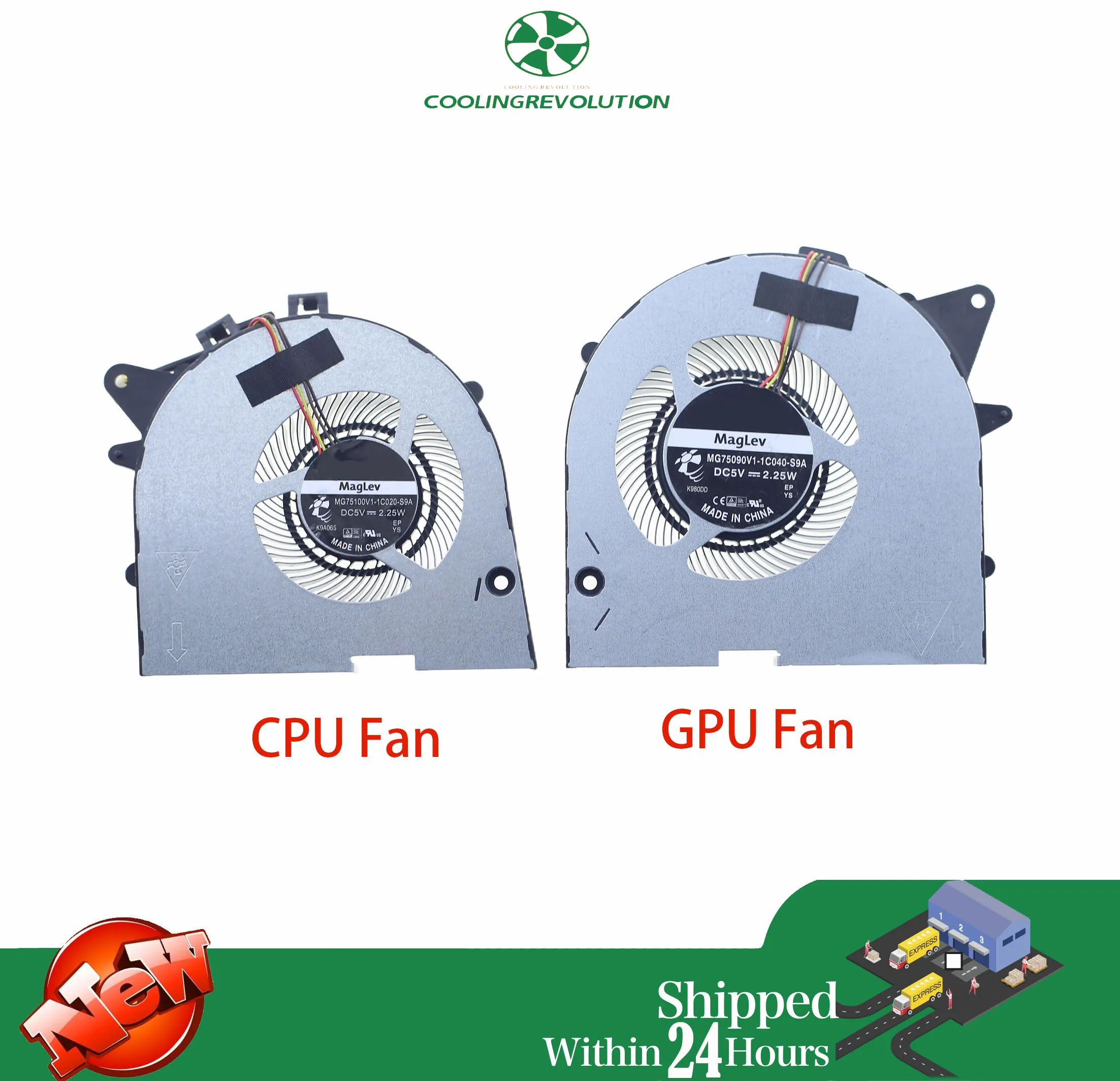 Laptop CPU GPU Cooling Fan MG75100V1-1C020-S9A MG75090V1-1C040-S9A DC5V 2.25W 4Pin for Lenovo Legion Y540P Y545 Y7000P 2019