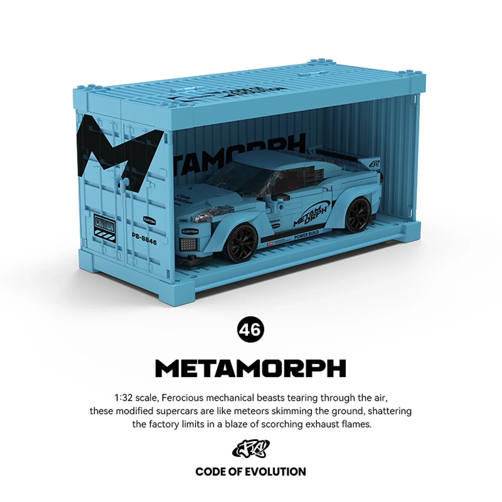 

428 шт. 1:32 спортивный автомобиль, строительные блоки, комплект, серия суперкар, модель, маленькие частицы, собранные игрушки, гоночные машины, детский рождественский подарок PB8846