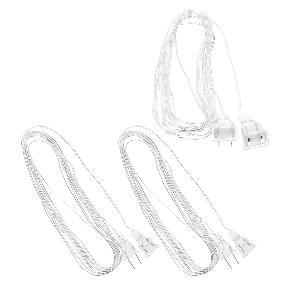 

3Pcs LED Light Strip Extension Cord PVC Material DIY Lighting Accessories for Indoor Outdoor Use Cn Flat Plug