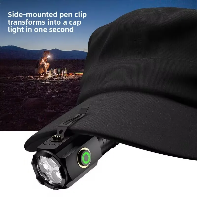 Mini LED Flashlight: Super Bright, Rechargeable, Multifunctional Hat Clip Light, Aluminum Alloy, Waterproof, Emergency Use
