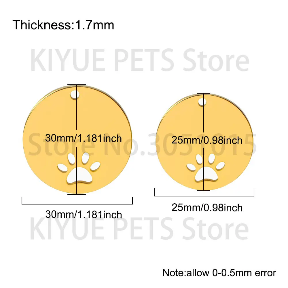 Placas de identificación con nombre antipérdida para perros y gatos
