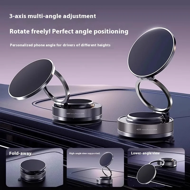 

Magnetic Car Phone Holder Vacuum-Suction Phone Mount Alloy Construction 2025 New Model Super Strong Magnetic Phone Holder