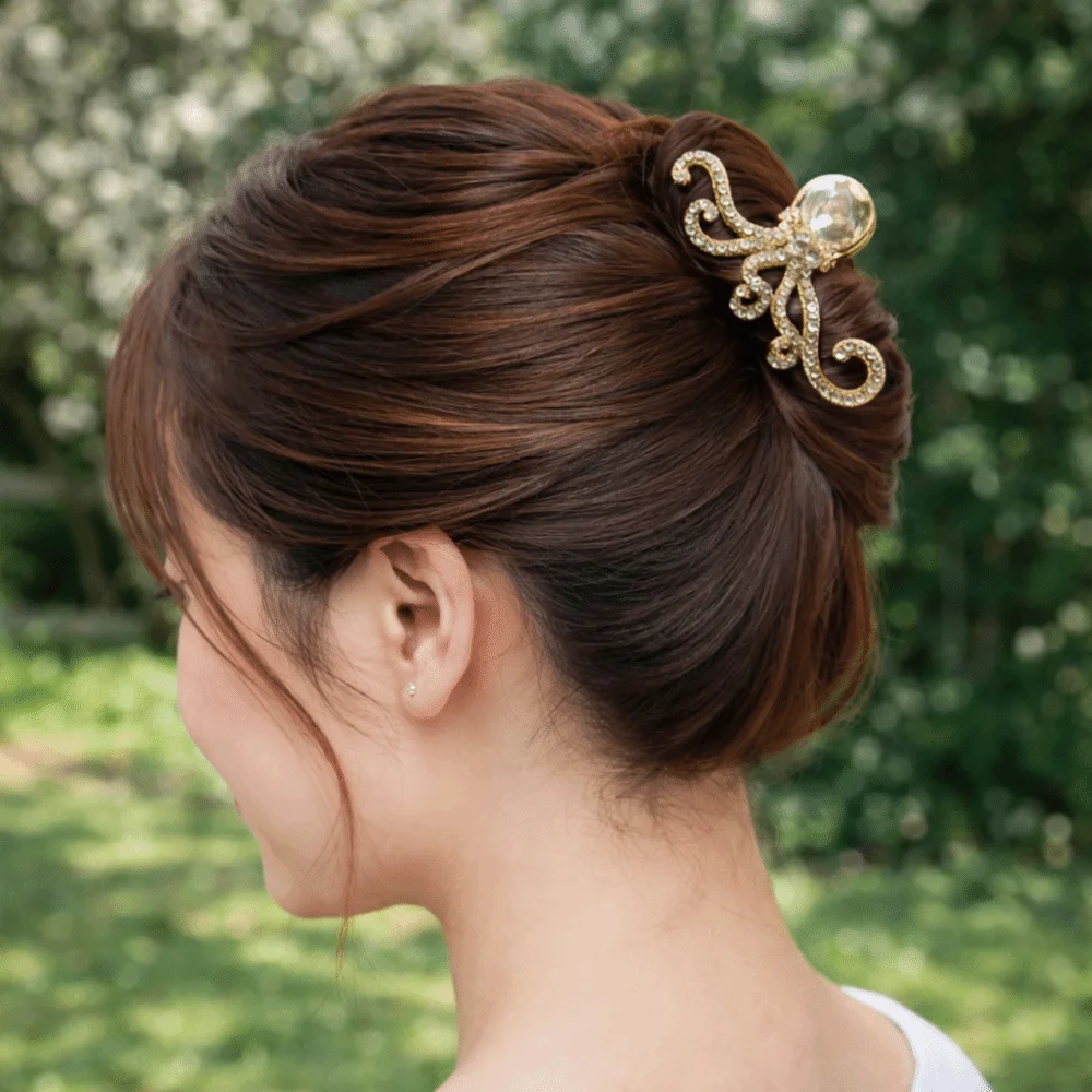 

Fashion Ocean Series Women Hair Claw Zinc Alloy Octopus Shark Clip Shell Rhinestone Hair Crab Clip Girls