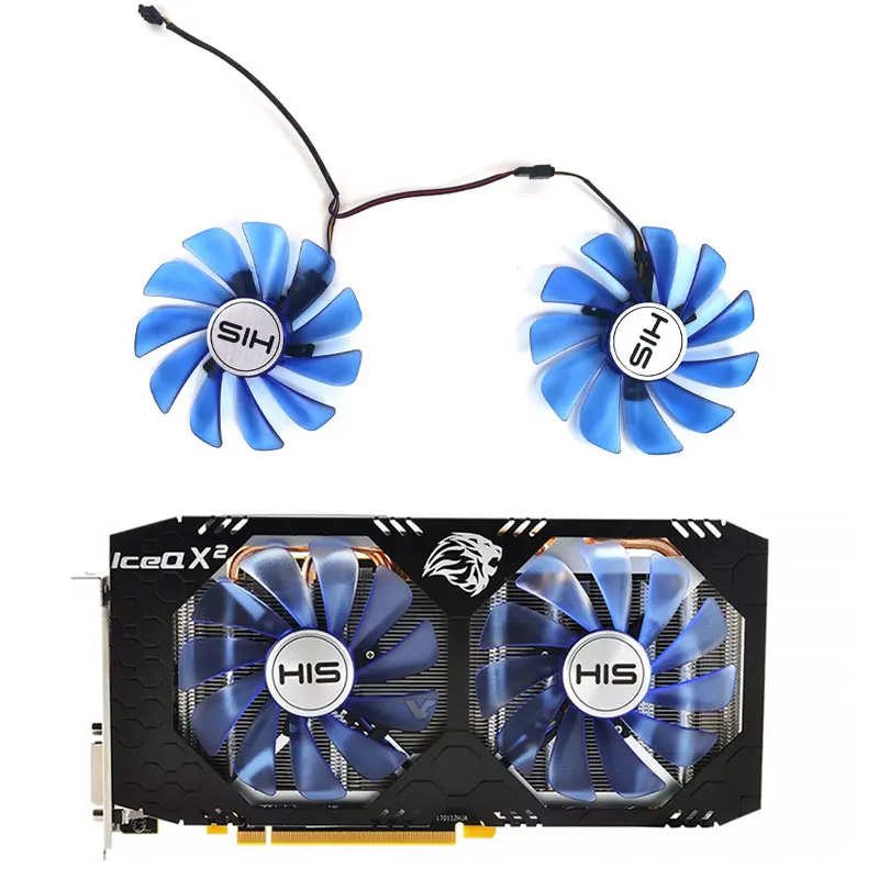 Nova SUA ventilador de refrigeração FDC10H12S9-C 4PIN RX580 RX590 GPU fã para SUA RX 590 IceQ X ² OC 8GB Placa Gráfica Ventilador substituição