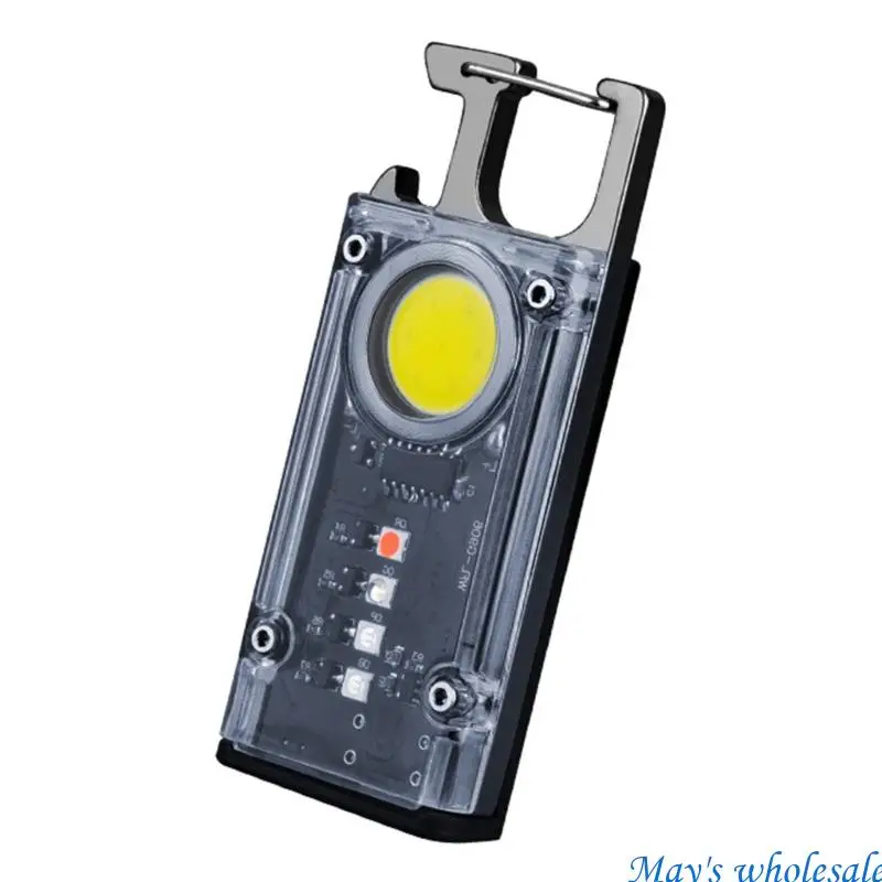 

Portable Keychain Work Light 500LM USB Rechargeable Camping Lamp LED Flashlight Keychain Light with Bottle Opener 448A