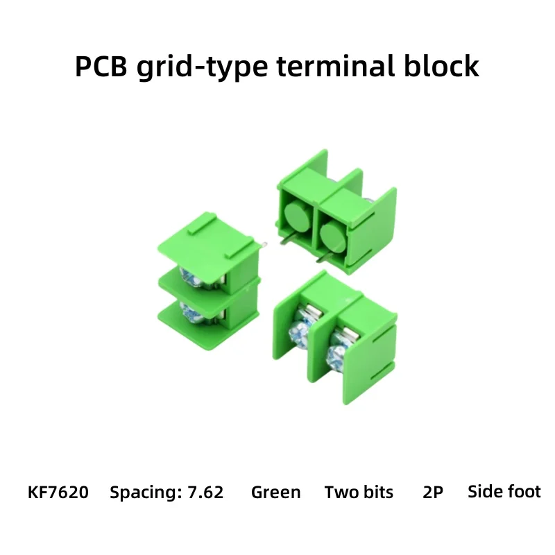 

PCB Barrier Terminal Block KF7620 Pitch 7.62mm Green 2-position (2P) Side pin