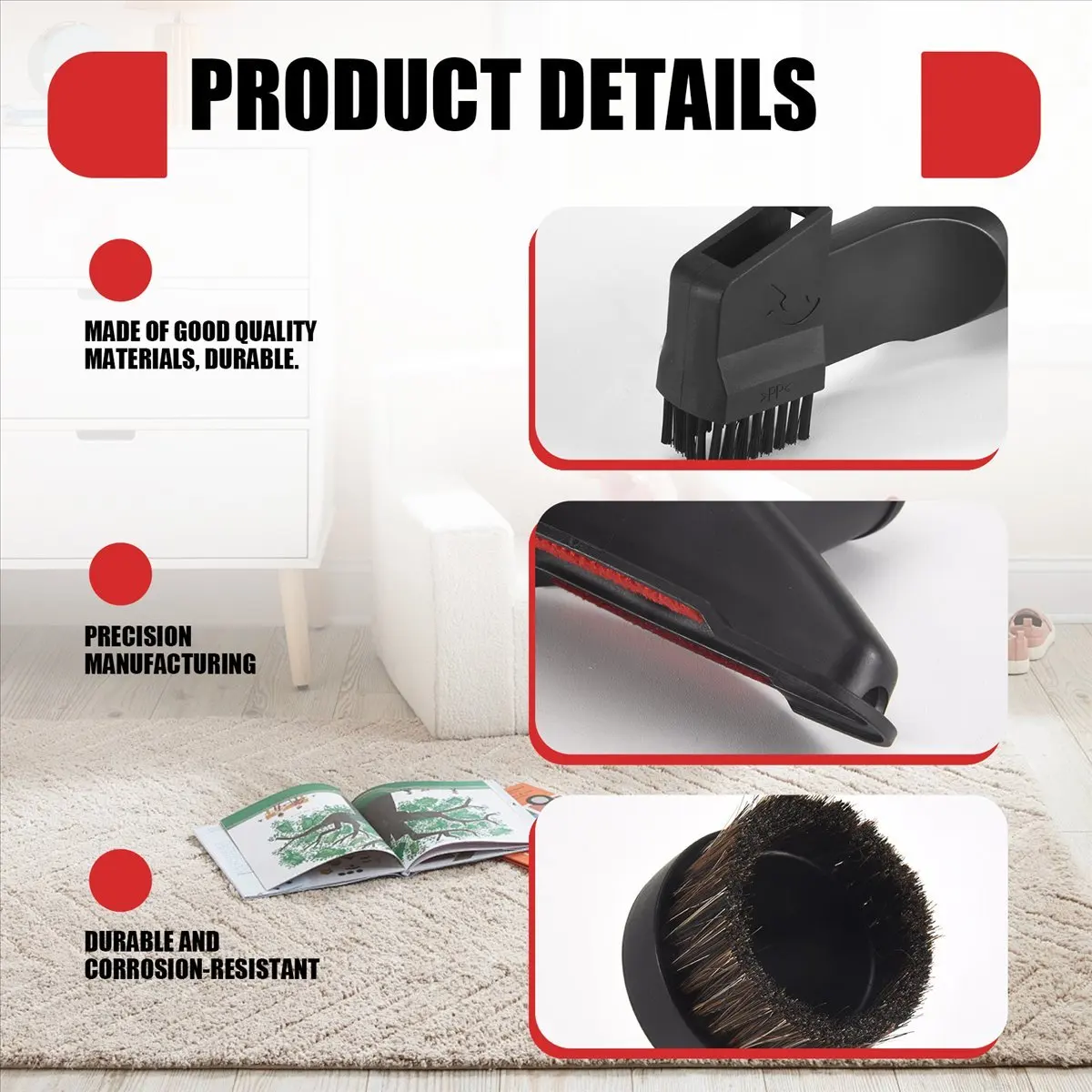 T33C مرفقات المكنسة الكهربائية 32 مم طقم مرفق المكنسة الكهربائية مجموعة فوهة إضافية فرشاة التنظيف والفرش والفوهات #1