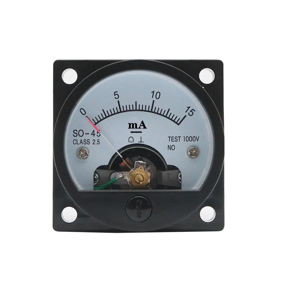 SO-45 DC mA Ammeter Pointer Analog Circular Marine Plastic Instrument Measuring Current Tools Factory Wholesale Genuine