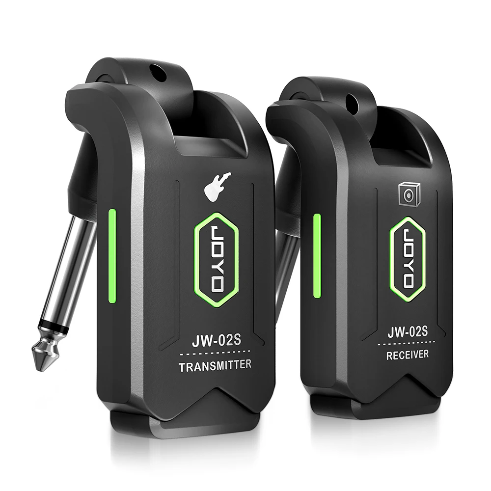JOYO JW-02S 5.8GHz Wireless Guitar System 6.35 Interface Guitar Transmitter Receiver Built-in Rechargeable Battery 4 Channels