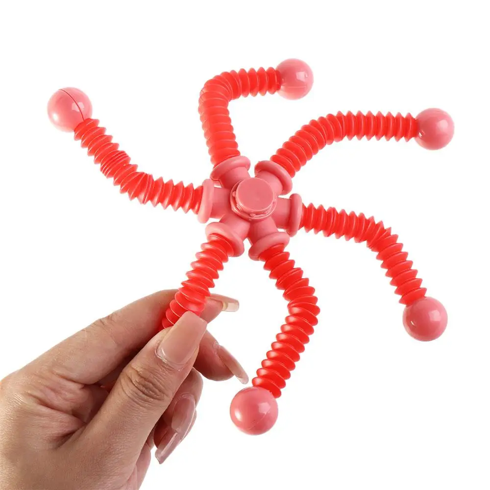 Transformable Fingertip Gyros Toy Parent-Child Fidget Fidget Spinner Toys Telescopic Novelty Pop Tubes Toy Toy for Kids