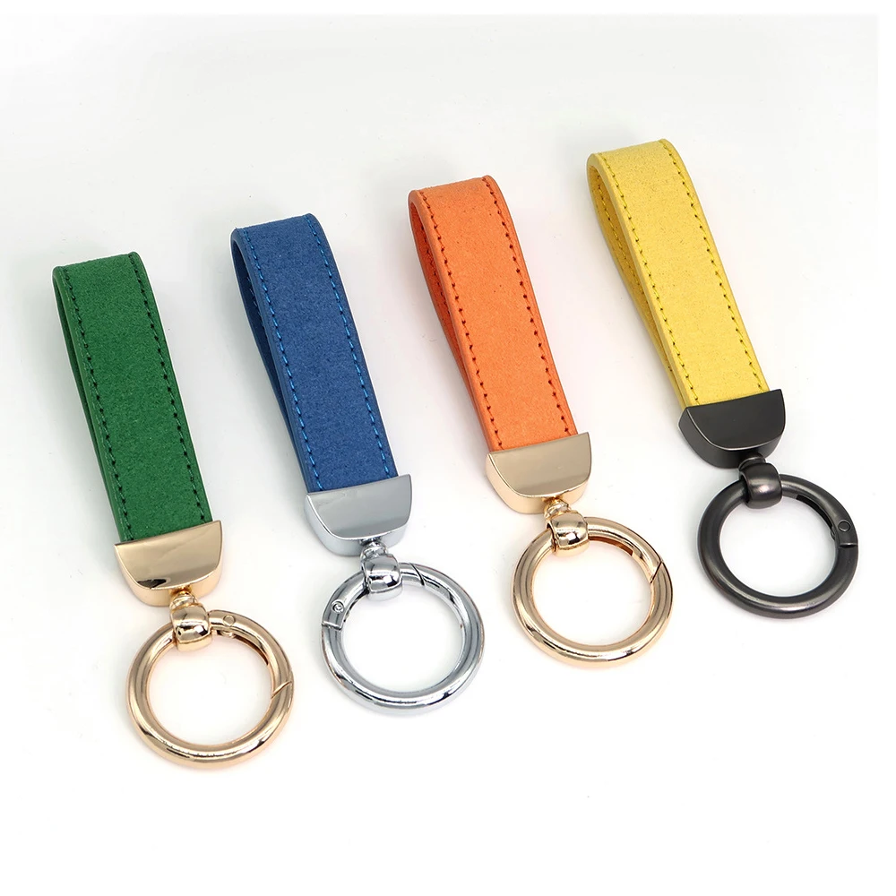 Colorful Suede Keychain Men Women Alcantara Key Chain Luxury for Car Key Ring Holder Best Gift for Friend Jewelry Accessories